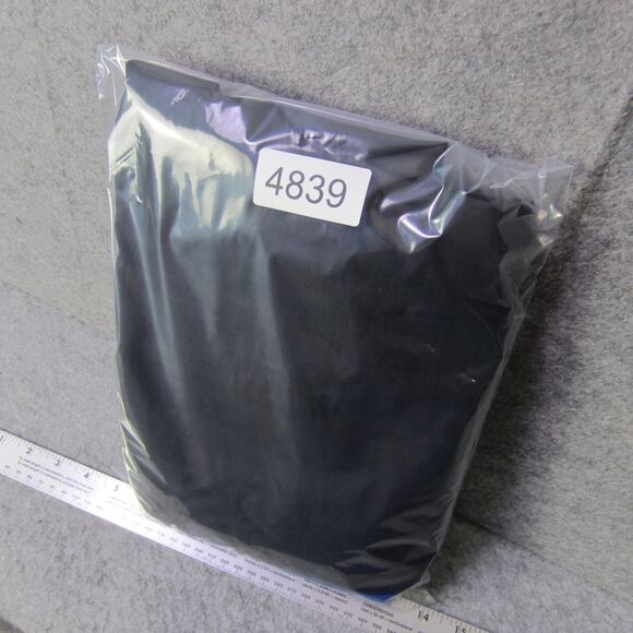 Russell Athletic Pants Mens Medium Black Track Warm Up Side Stripe Zip Hem Mesh - Picture 9 of 9